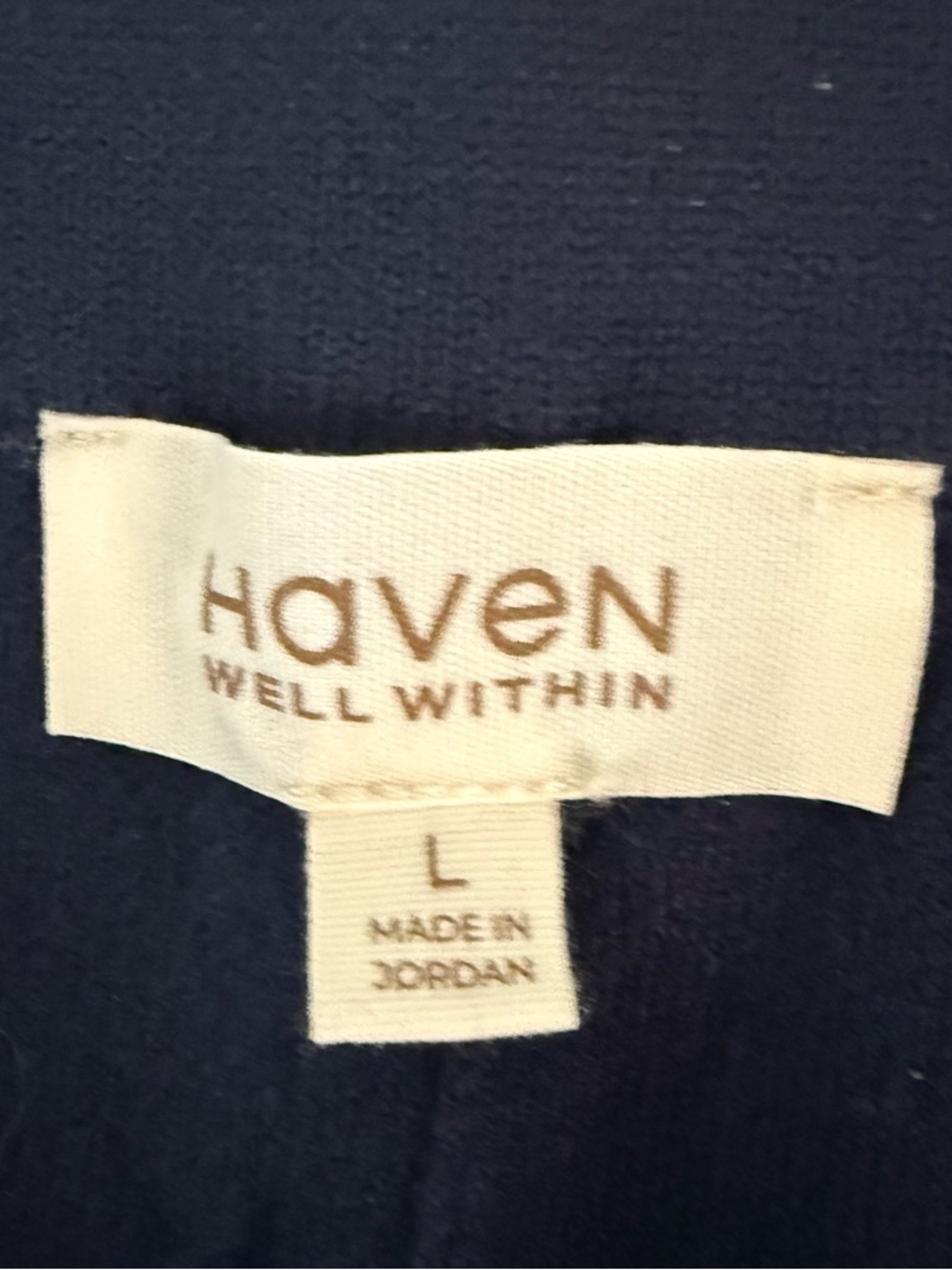 Haven Well Within Fleece Cargo Sweatpants Navy Large Relaxed - Picture 3 of 6
